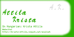 attila krista business card